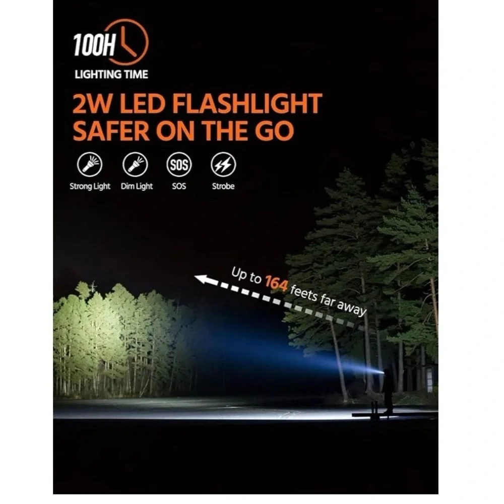 NWT Portable Solar Power Bank -black and orange